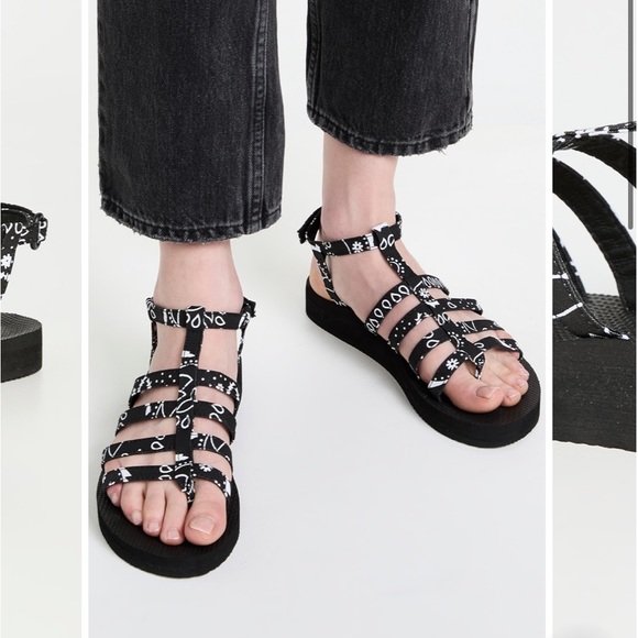 REVOLVE Arizona Love Trekky Flat Spartiate Sandals Sz 12 US - Picture 3 of 9